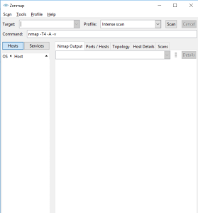 using Zenmap allows you to see what ports are available on your perimeter